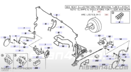 Remleiding linksvoor Nissan D40/R51 46242-EB31A