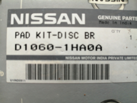 Brake pads front axle Nissan D1060-1HA0A E12/ K13/ K14