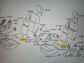 Heater unit-front seat cushion Nissan Qashqai J11 87335-HV02A Original.
