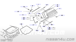 Gasveer achterklep links Nissan 100NX B13 90451-61Y00