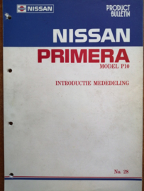 Product bulletin volume 28 '' Nissan Primera P10 '' introductie mededeling