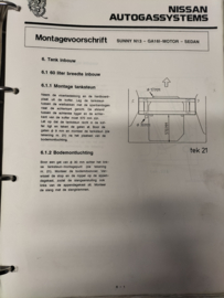 Service manual ''Nissan autogassystems'' Used part.