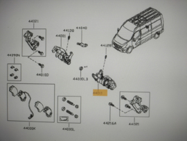 Remklauw linksachter Nissan NV400 X62 44011-00Q0C Nieuw