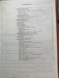 Body repair manual '' Model M11 series '' BR9E-0M11G0 Nissan Prairie M11