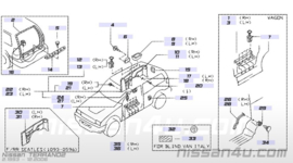 Opstapplaat/instapstrip Nissan Terrano2 R20 76951-0F000