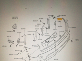 Montagesteun achterbumper Nisan Qashqai JJ10 85222-EY10A