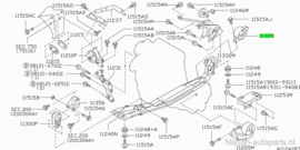 Motorsteun achterste Nissan 11320-0M002 B13/ N14/ N15/ Y10 Nieuw.