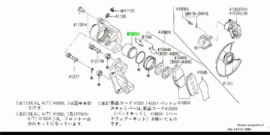 Piston-cylinder front brake Nissan 41121-C7002 160/ F22/ F23/ Y60 Original.