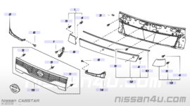 Bevestigingsclip zwart/wit Nissan 01553-0813M (7485112900) Origineel