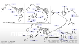 Remleiding rechtsachter Nissan Almera N15 46315-0M000