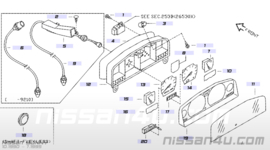 Comb-meter SR20DE Nissan Sunny N14 24810-63C09 Used part.