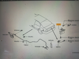 Achterklepslot Nissan Primera P11 hatchback 90502-9F600 Gebruikt.