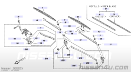 Motor windshield wiper Nissan 300ZX Z32 28810-30P00 Original.