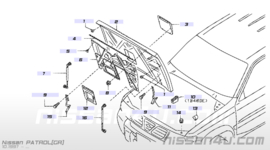 Gasveer motorkap Nissan Patrol Y61 F5470-VD20A