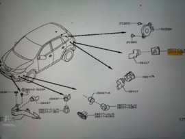 Afdekkap parkeersensor rechts achterbumper Nissan Qashqai J11 28533-4EA8A