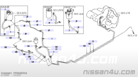 Tube-breather Nissan Primera P11/ WP11 17338-2F900 Used part.