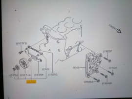 Pulley-idler Nissan Micra K11 11925-4F115 Original.