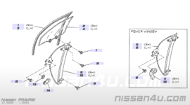 Motor raambediening links Nissan Prairie M11 80731-30R10