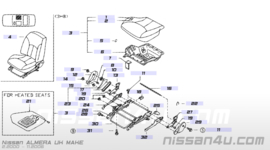 Bijrijdersstoel Nissan Almera N16 87000-BN***
