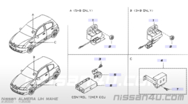 Tijdmodule Nissan Almera (Tino) 28550-BN816 N16/V10