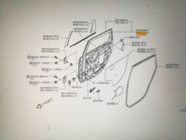 Portier Nissan Note E11. Linksachter. H2101-9U0M0