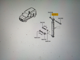 Schokdemper achteras Nissan Kubistar X76 56210-00QAJ (8200 141 259) Zonder verpakking