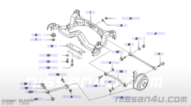 Montagebout achterwielophanging Nissan Sunny GTI/R 55166-60Y00 Origineel.
