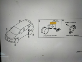 Bandenspanningssensor Nissan 40770-4CB0A J11/ T32 Origineel.
