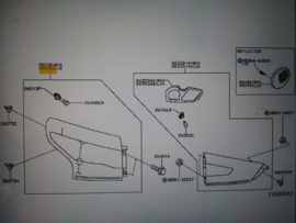 Achterlicht links buitenste Nissan Qashqai J11 26555-4EA0A Nieuw.