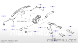 Duct-heater floor Nissan Terrano2 R20 27830-7F010
