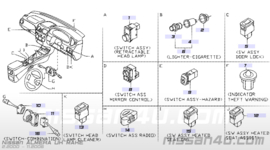 Stuurwielschakelaarhouder Nissan 25576-7F005 N16/ P11/ R20