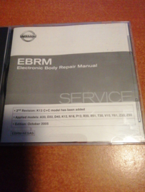 Electronic Body Repair Manual '' Model A33/ D22/ D40/ K12/ N16/ P12/ R20/ R51/ T30/ V10/ Y61/ Z33/ Z50