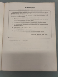 Service manual ''Model S30 series chassis and body Supplement I'' SM6E-0S3SG0 Used part.