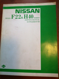 Service manual '' Model F22, H40 series '' Supplement III Nissan Cabstar F22/H40
