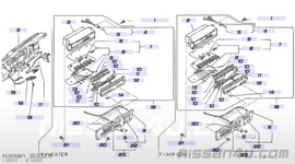 Finisher-rear heatercontrol Nissan 300ZX Z31 27575-01P00 Used part.