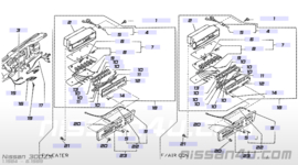Kachelbedieningspaneel Nissan 300ZX Z31 27505-01P02 Gebruikt.