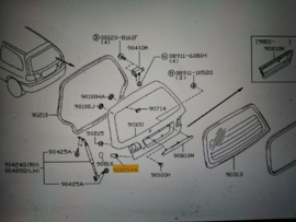 Bumper rubber Nissan Almera N16 65823-0N000 Used part.