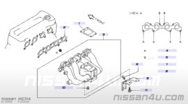 Support-manifold Nissan Micra K11 14017-1F700