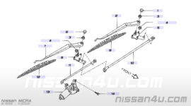 Ruitenwisserarm links Nissan Micra K11 28880-5F200