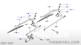 Arm windshield wiper assist Nissan Micra K11 28885-5F200 Used part.