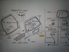 Kentekenverlichtinghouder Nissan Micra K11 90810-6F600 (KL0) Schade.