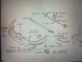 Voorbumper Nissan Almera Tino V10 F2022-4U341 (62022-4U340) Origineel.