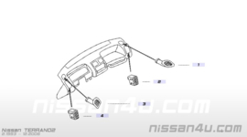Kachelventilatierooster links Nissan Terrano2 R20 68761-0F000