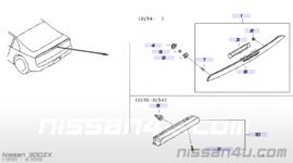 Afdekkap derde remlicht Nissan 300ZX Z31 26596-37P13 Origineel.