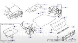 Insulator-rear parcel shelf Nissan Primera P11 - sedan 79927-2F011