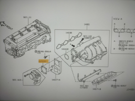 Gasket-throttle chamber QR20DE/ QR25DE Nissan 16175-6N200 P12/ T30 Original.