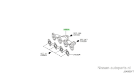 Manifold-exhaust K9K Nissan 14003-00Q1J E11/ J10/ JJ10 Used part.