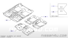 Insulator vloer voor Nissan Almera N16 74940-BM810