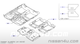 Insulator-floor, rear Nissan Almera N16 74940-BM460