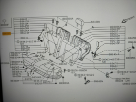 Back rear seat, right-hand Nissan Micra K11 SLX 88600-97B70 Used part.